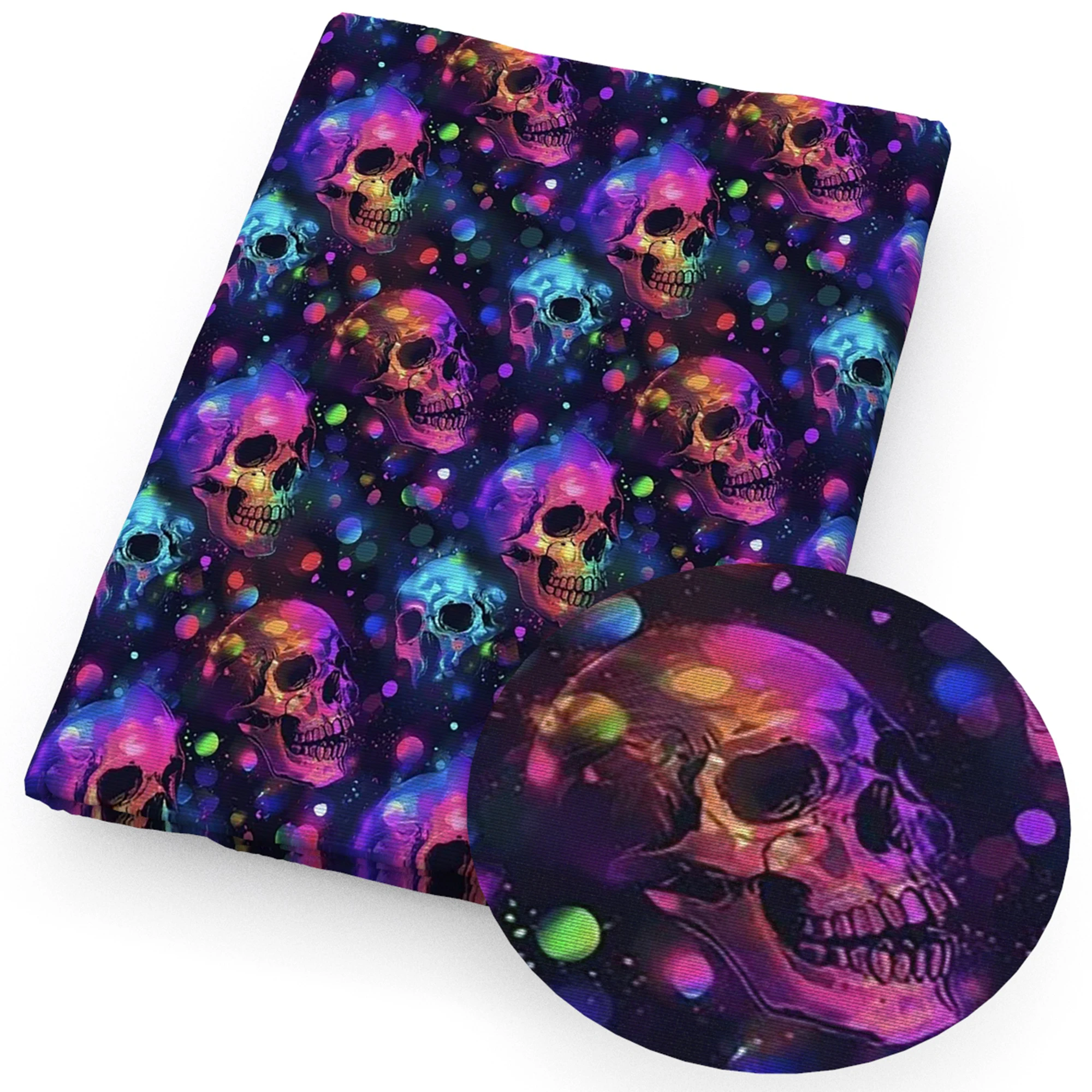 50*45cm Halloween Ghost Moon Polyester Cotton Fabric for Tissue Sewing Quilting Fabrics Needlework Material DIY Handmade