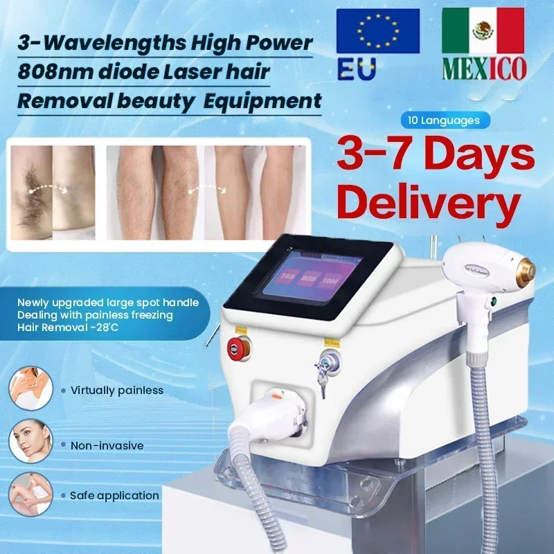 Ice Titanium Diode Laser Hair Removal Machine High Power 2024 New Design Platinum Laser Tecnologia Depiladora Beauty