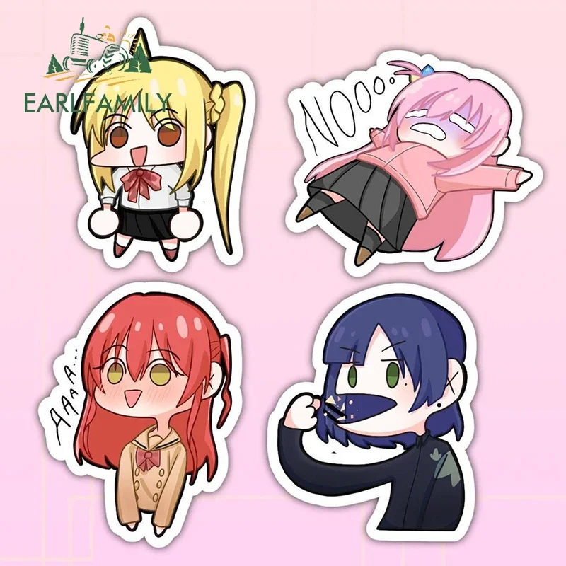 EARLFAMILY 13 سنتيمتر ل أنيمي تشيبي لطيف Kawaii سيارة ملصق مقاوم للماء دراجة نارية ملصق مائي اكسسوارات السيارات شخصية رسومات الكمبيوتر المحمول