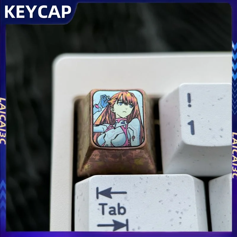 

Креативный металлический колпачок Asuka из титанового сплава ESC Cherry Profile, механические аксессуары для клавиатуры, сделай сам, аниме, мультяшный подарок, коллекционный