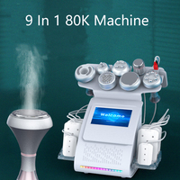 9 in 1 80K Cavitation Ultrasonic Weight Loss Lifting Wrinkle Firming Skin Slimming Body Massage Shaping Beauty Instrument