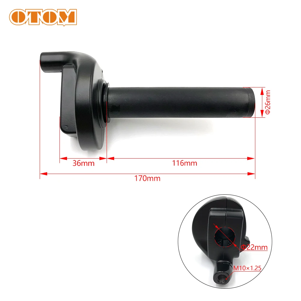 OTOM Motorcycle Accelerator Throttle Twist Grips Quick Turn Accessories 22MM 7/8