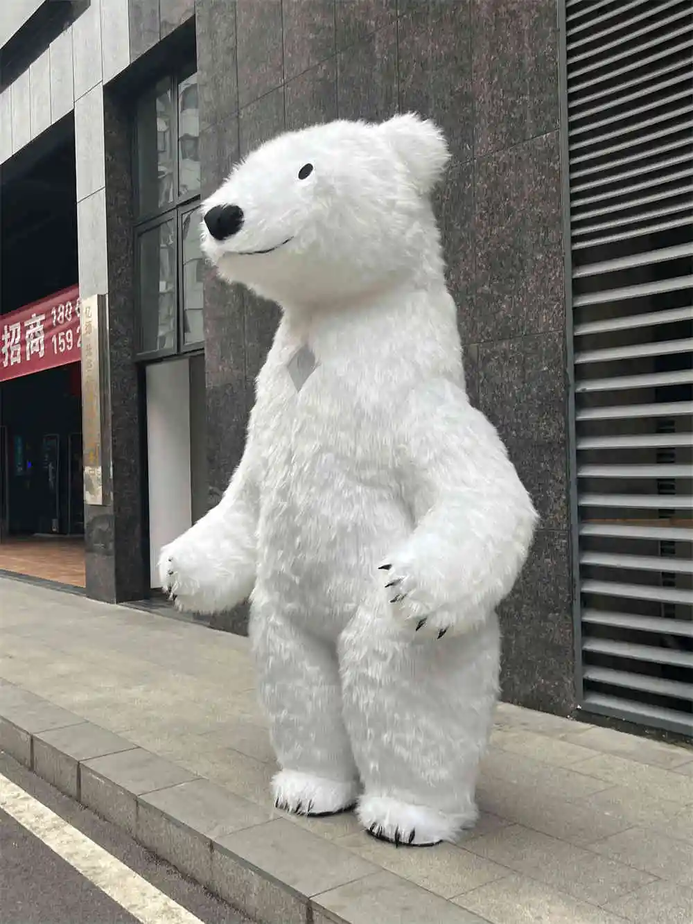 

260cm Air Inflatable Polar Bear Mascot Costume for Advertising Wedding Customize Mascot Costume Animal Costume White Bear