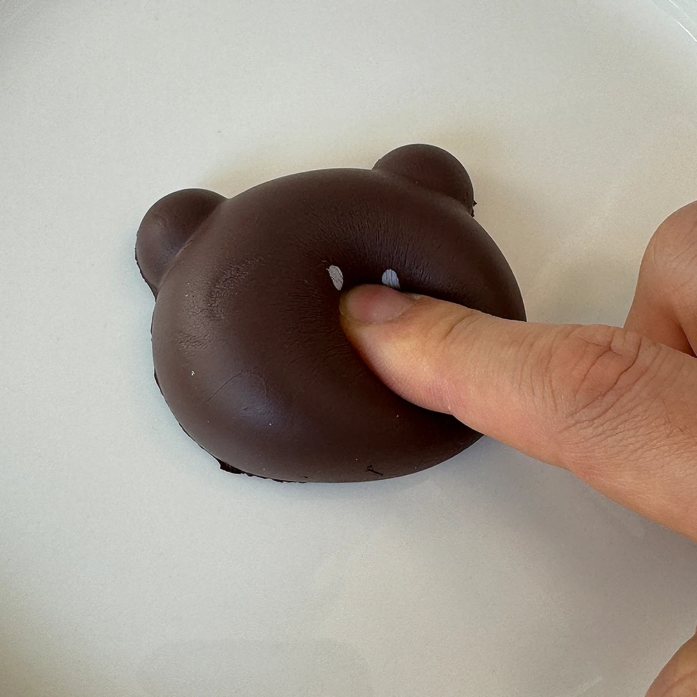 [Smell-Seeing-Taste/Touch-Feeling-Taste] Chocolate Pongdang Bear Squishy Ball Stress Relief Soft Bear Doll Hand Toy