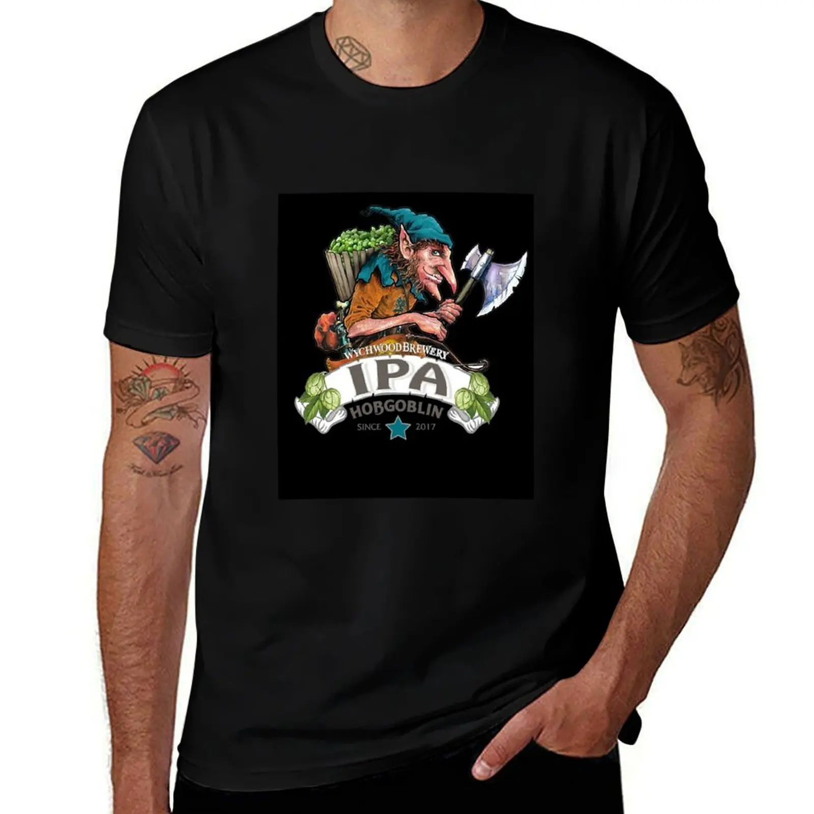 

Hobgoblin IPA logo Wychwood Brewery T-Shirt funny shirt cotton Personalized t-shirt plain white t shirts men