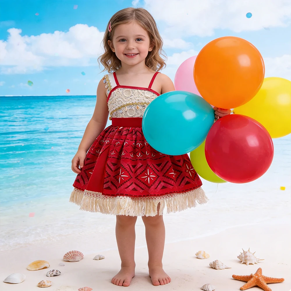 

Movie Princess Moana 2 Cosplay Dress Vaiana Carnival Party Ocean Adventure Costume Kids Girls Party Dresses Fancy Clothes Outfit