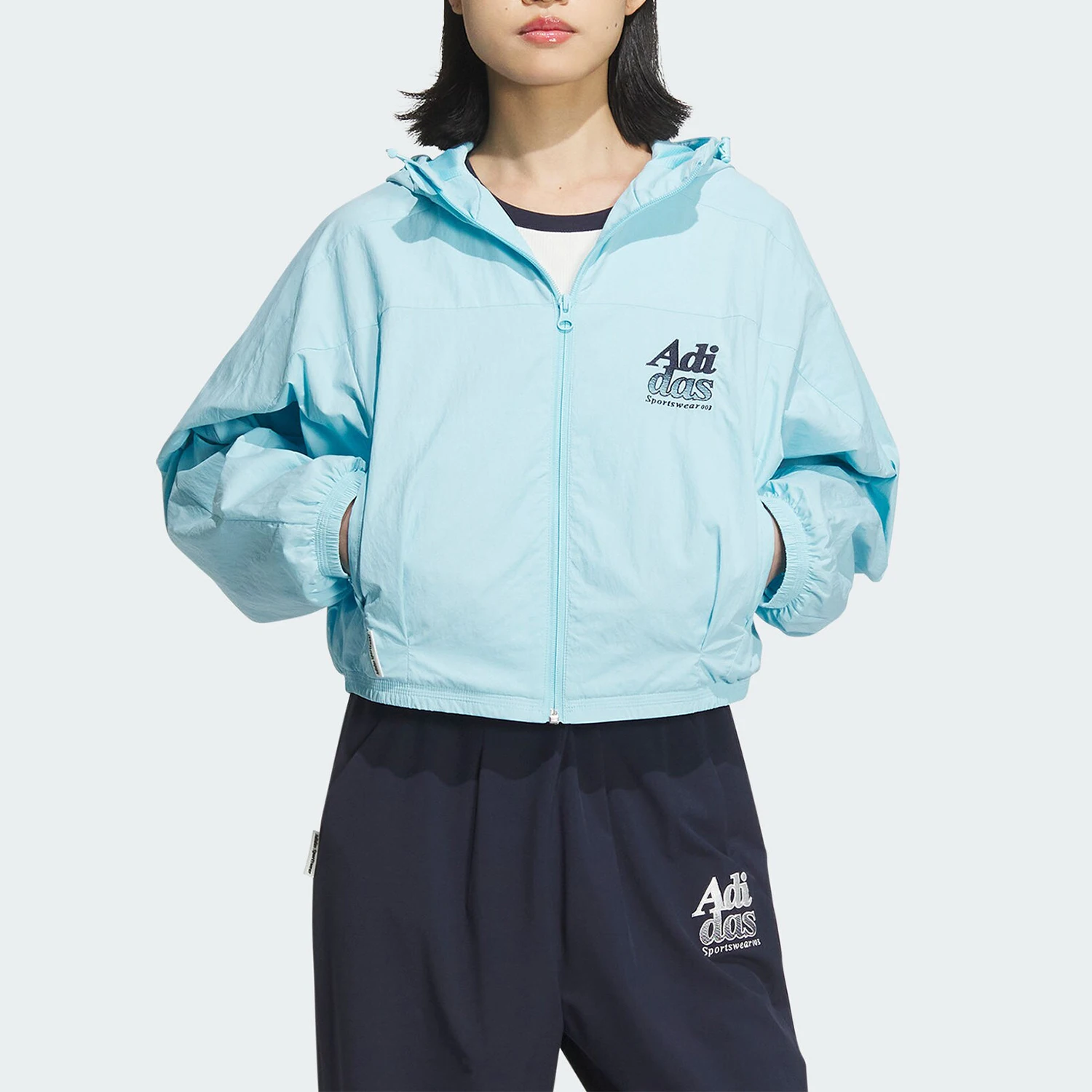 Adidas genuine W logo JKT women's casual hooded jacket jacket JI6882
