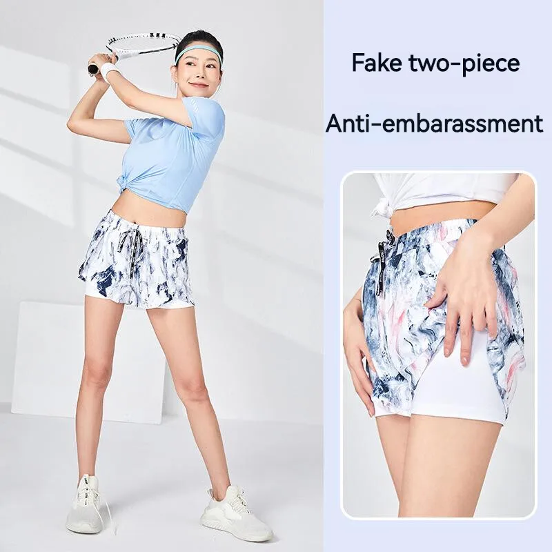 Women's Sport Shorts Anti-Embarrassed Elastic Breathable Workout Fitness Exercise Training Running Yoga Short Pants Mm440