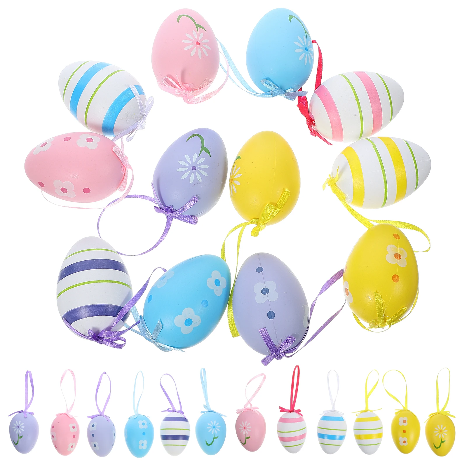 

24Pcs Easter Egg Hanging Ornaments Exquisite Festival Party Decor Home Garden Decoration Easter Egg Hanging Ornaments