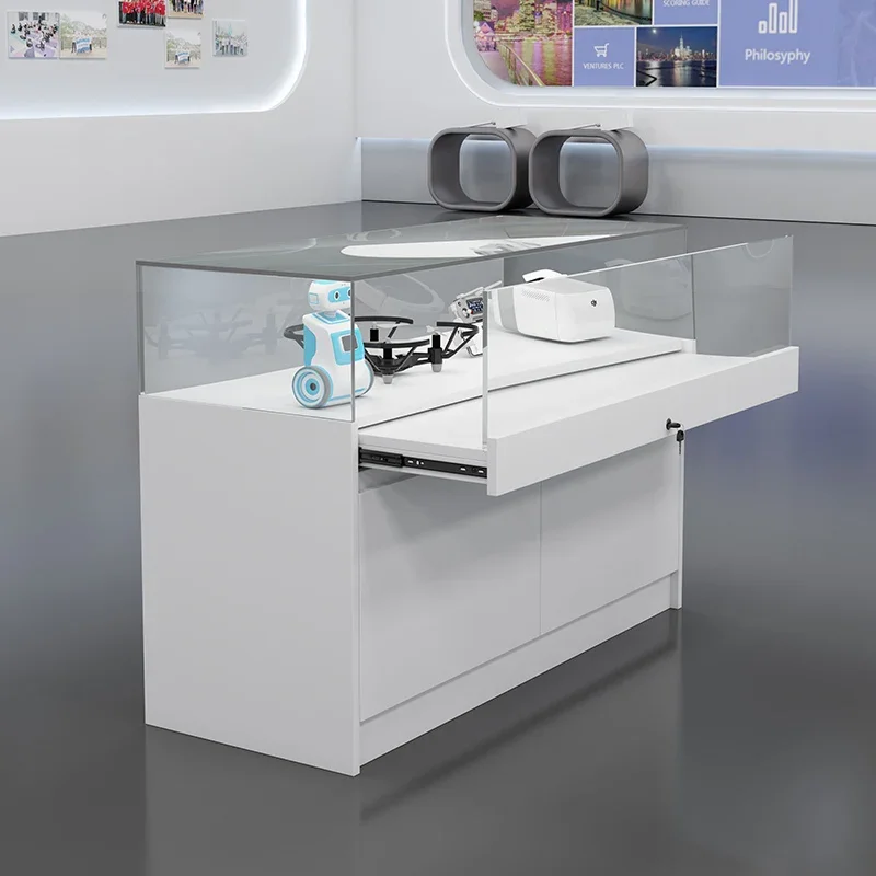 Jewelry Counter Custom Shopping Mall Glass Display Cabinet Sample Exhibition Display Cabinet Museum Cultural Relics