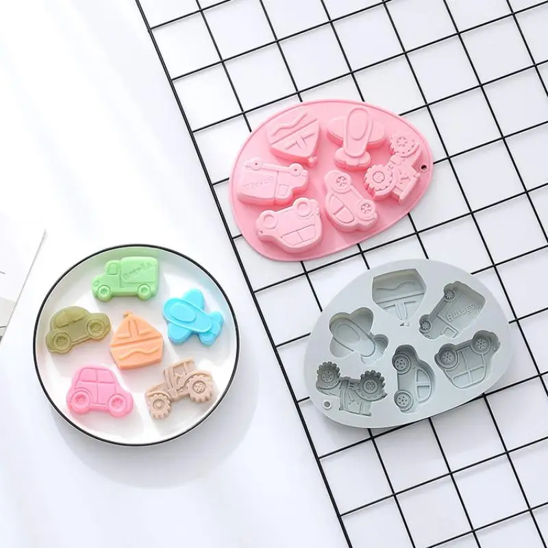 Chocolate Silicone Molds 3D Vintage Car Train Airplane DIY Silicone Cake Mold Tray Baking Tools For Candy Mousse