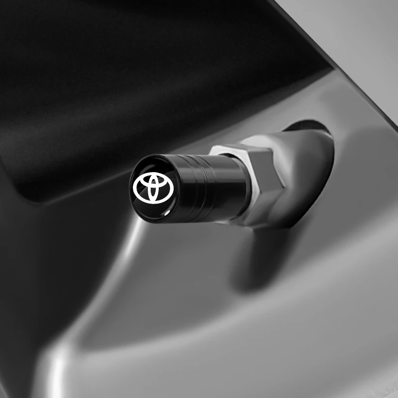 4 قطعة سيارة معدنية عجلة الاطارات صمام قبعات الجذعية غطاء اكسسوارات السيارات لتويوتا كورولا يارس Rav4 أفينسيس أوريس كامري سيكويا C-hr #2