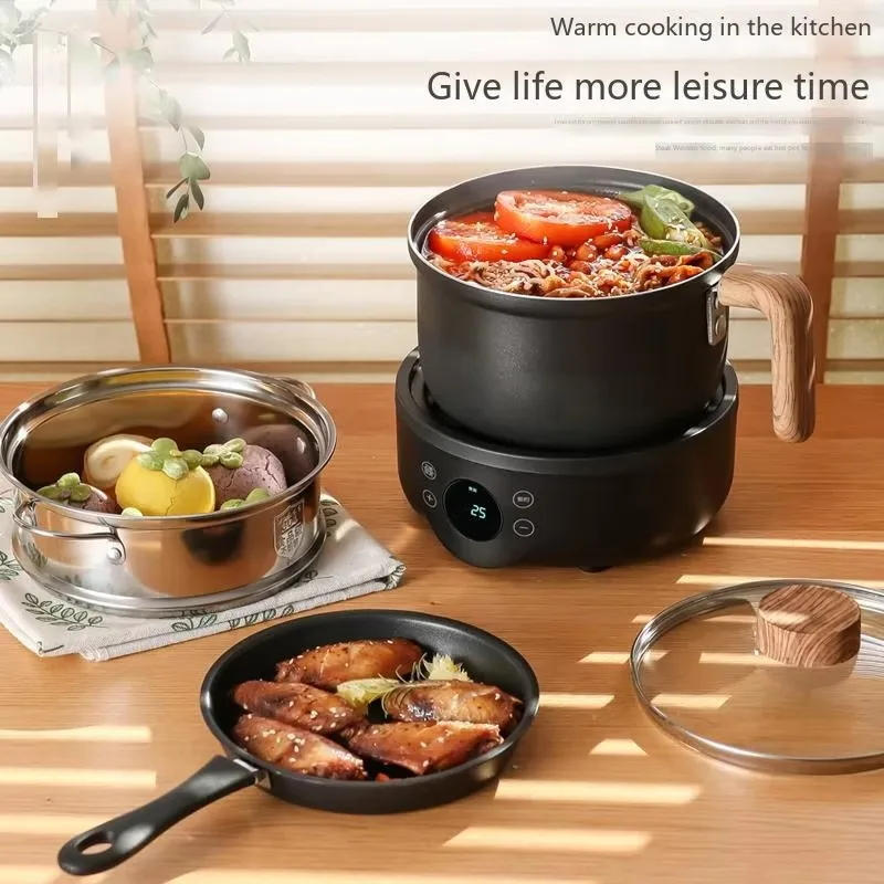 2026Cross-Border Full English Packaging 110V US Plug 800W Anti-dry Burn Touch Control 1-2L Capacity Multi-Functional Small Elect