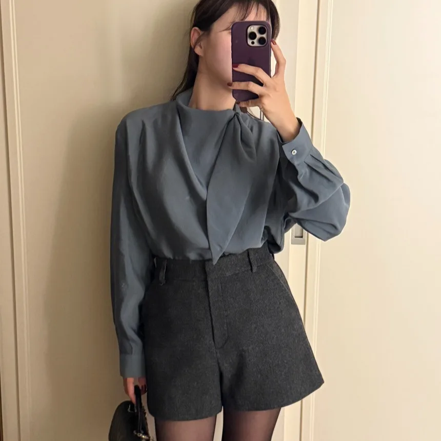 Ele Early Spring Long Sve dames irt met Sa Koreaanse Sle lente herfst winter casual faion innerlijke slijtage