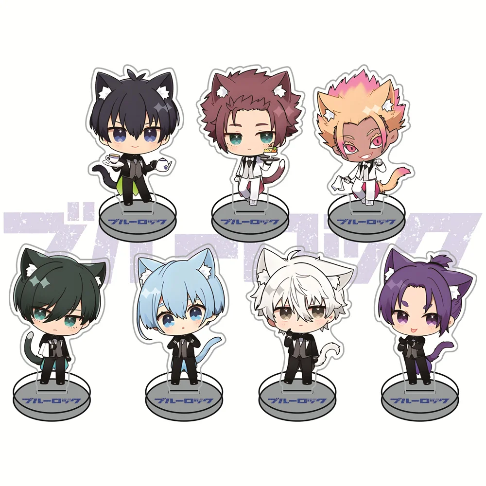 Blue Lock Neko Cat Ear Version 10cm Acrylic Stand Figures Keychain Anime Game Collectible Merchandise Desktop Decoration FanGift
