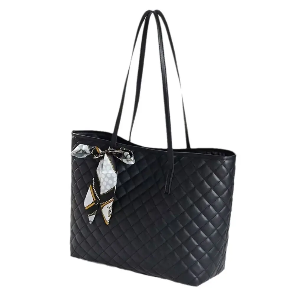 

New Trendy Women Shoulder Messenger Bag PU Leather Large Capacity Handbag Reusable Simple Versatile Shopping Beach Bag