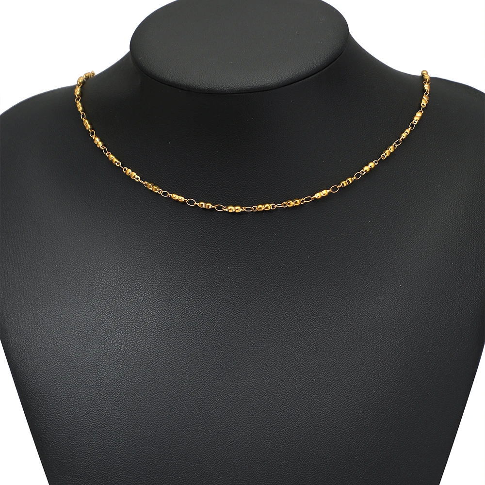 1 Meter PVD Gold Edelstahl Doppelkettenglieder für DIY Mode-Halsketten, Schmuckherstellung, Armbänder, Ohrringe, Bastelzubehör – Detail 3