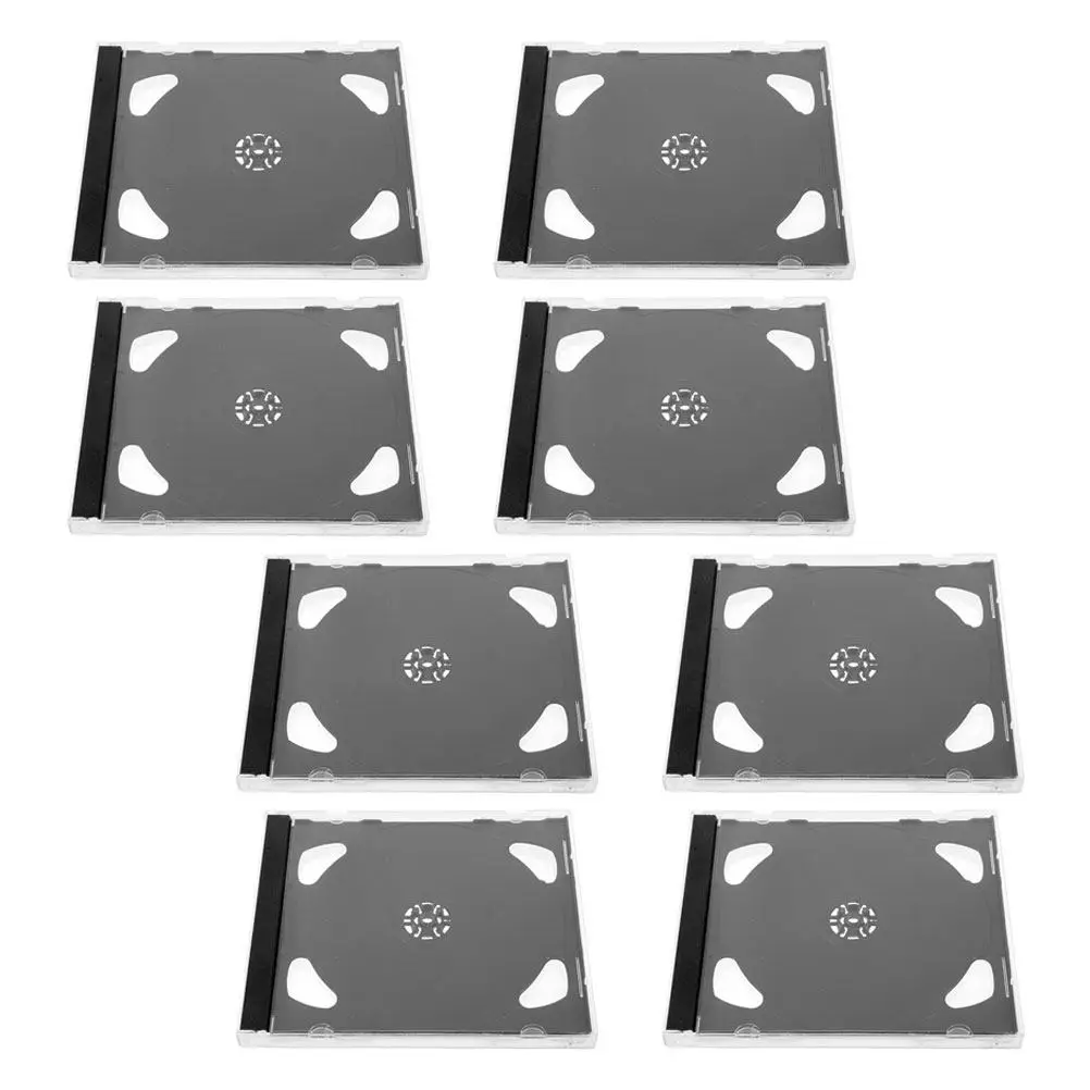 8Pcs Cd Jewel Cases Clear Disc Storage Box for Cd Dvd Organization Protection Scratch Prevention Dust Isolation Space Saving
