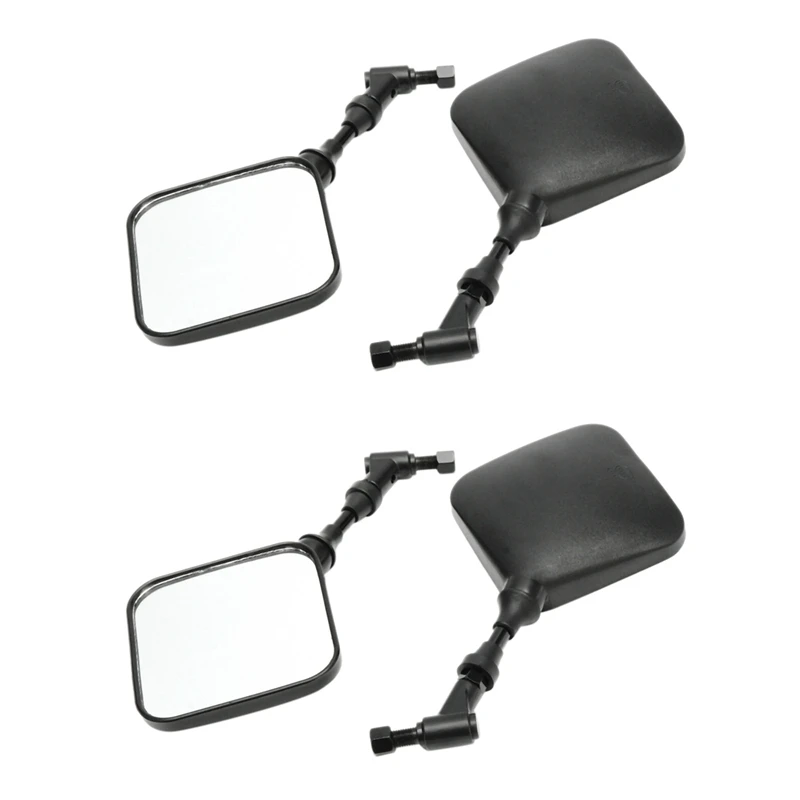 4Pcs Motorcycle Rear View Mirror Black For Suzuki Dr 200 250 Dr350 Drz 400 Dr650