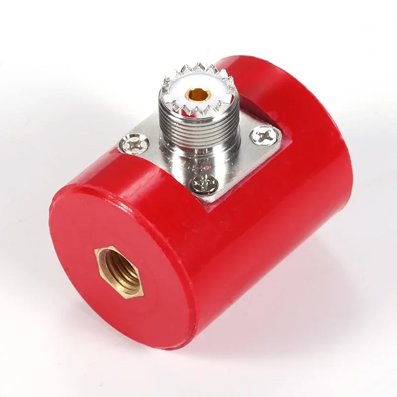 1pcs Red Antenna Mount Features M10 Thread with SO239 Base Adapter for USDX QRP Radio PAC-12 HF Antenna