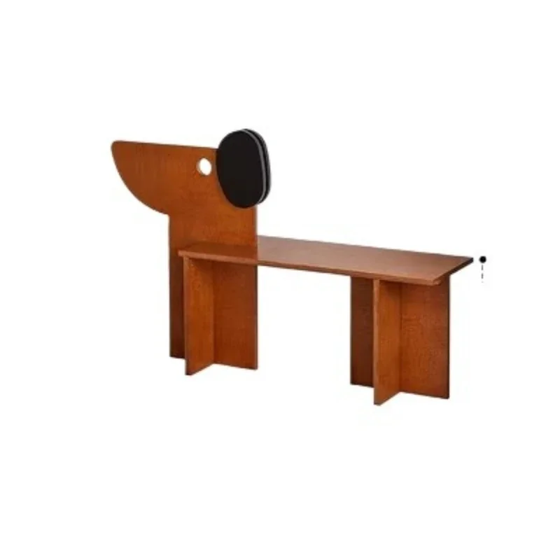 

Birch multi-layer board puppy bench dining chair creative designer stool solid wood bench Internet celebrity shoe stool
