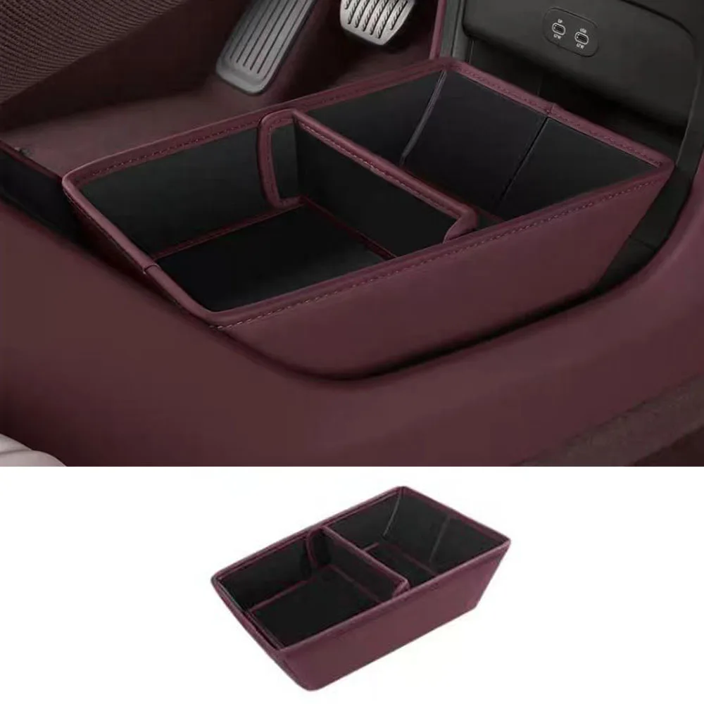 

Fit For Xiaomi YU7 2025 Central Control Lower Storage Box Leather Storage Box Car Armrest Box Storage Interior Supplies