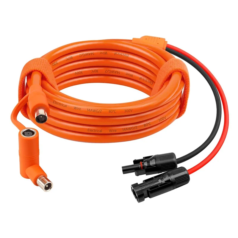 ABCA-Solar To DC 8Mm Charge Extension Cable 10FT,12AWG+14AWG Solar Cable With Solar Panel Connector To DC7909/8020