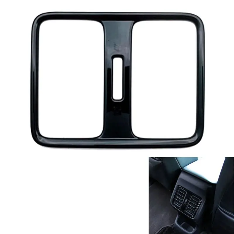 4X For Honda Vezel HR-V HRV 2021 2022 Interior Car Glossy Black Rear Seat Air Conditioning Vent Cover Trim Decoration