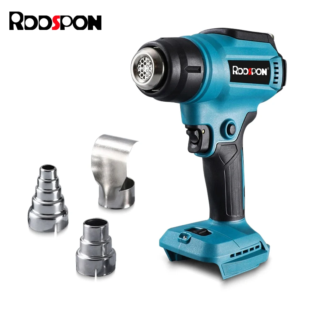 

Electric Heat Gun Rechargeable Cordless Hot Air Machine Temperature Adjustable Hot Air Gun With 3 Nozzles For Makita 18V Battery