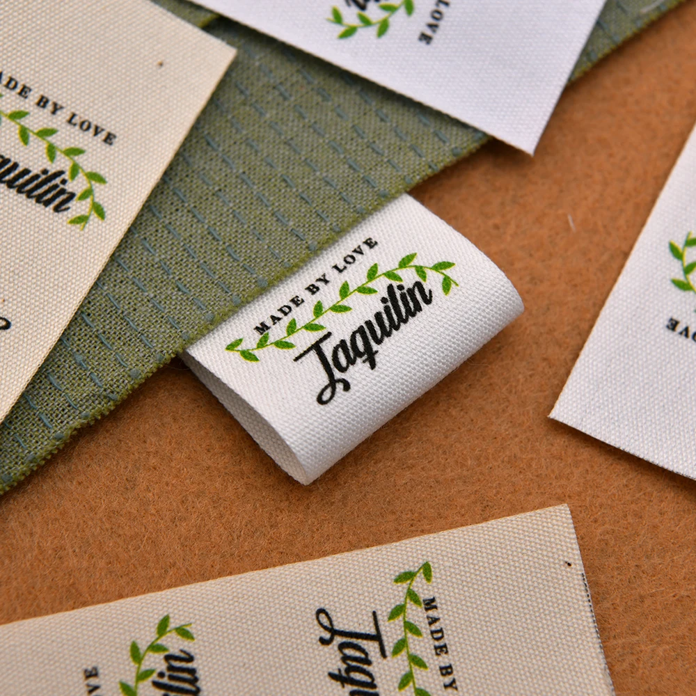 

30X70mm Plain Cloth，Custom Clothing Labels Personalized Brand , Organic Cotton Ribbon Labels , Logo or Text, Sewing Labels