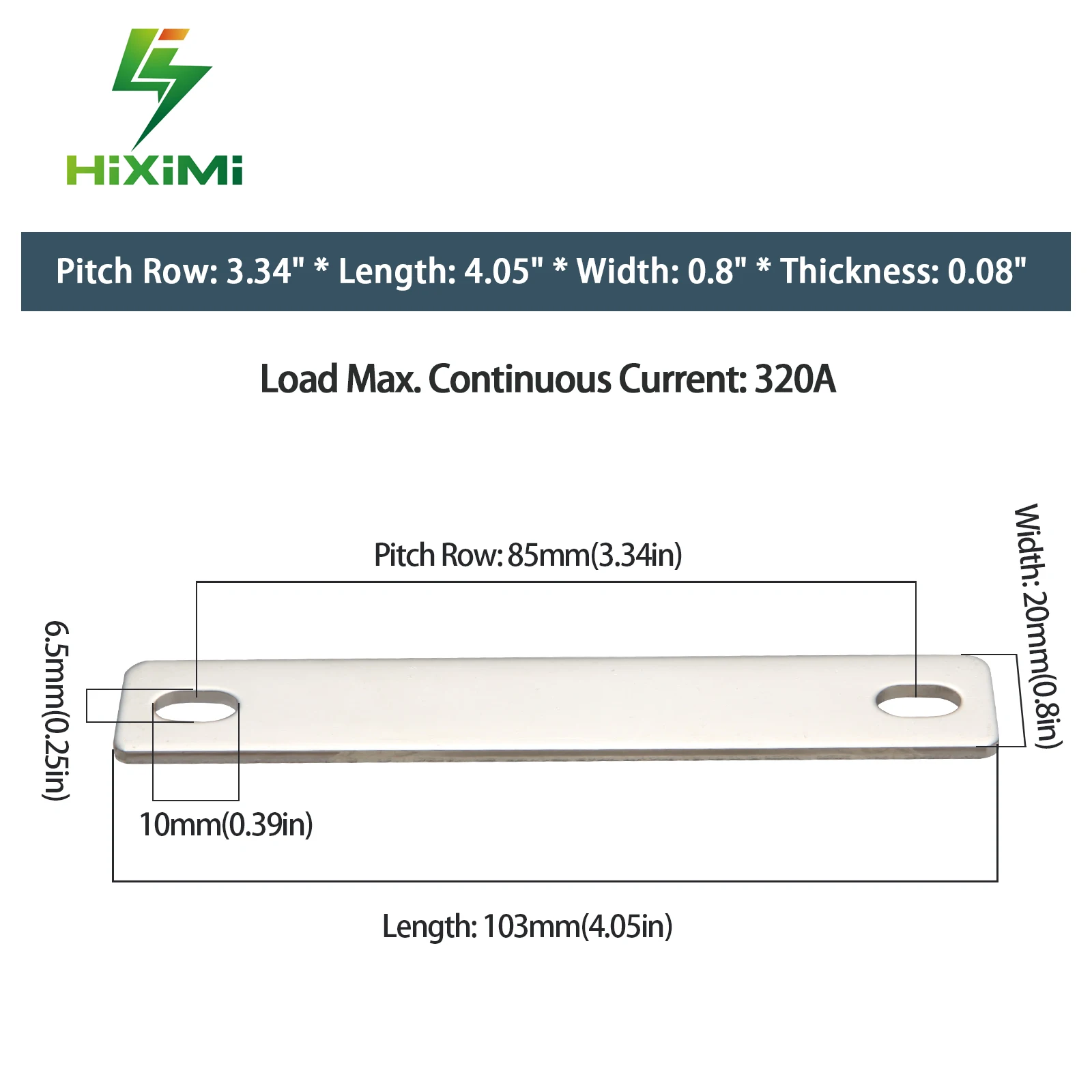 LiFePO4 Bus Bars Red Pure Copper Nickel Plating Lithium Battery Cells 50A 100A 300A 400A Busbar Connector Flat Bar