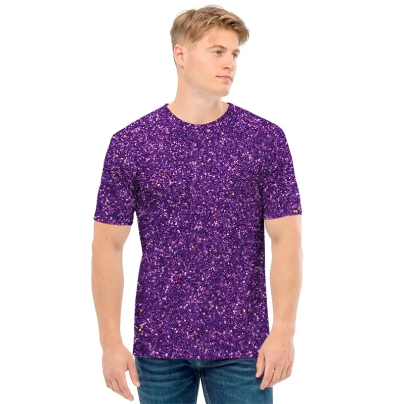 Mens Short Sleeve Casual Tshirt 3d Print Glitter Graphic Tee Shirts For Men Women O Neck Plus Size New In Tops & Tees Streetwear