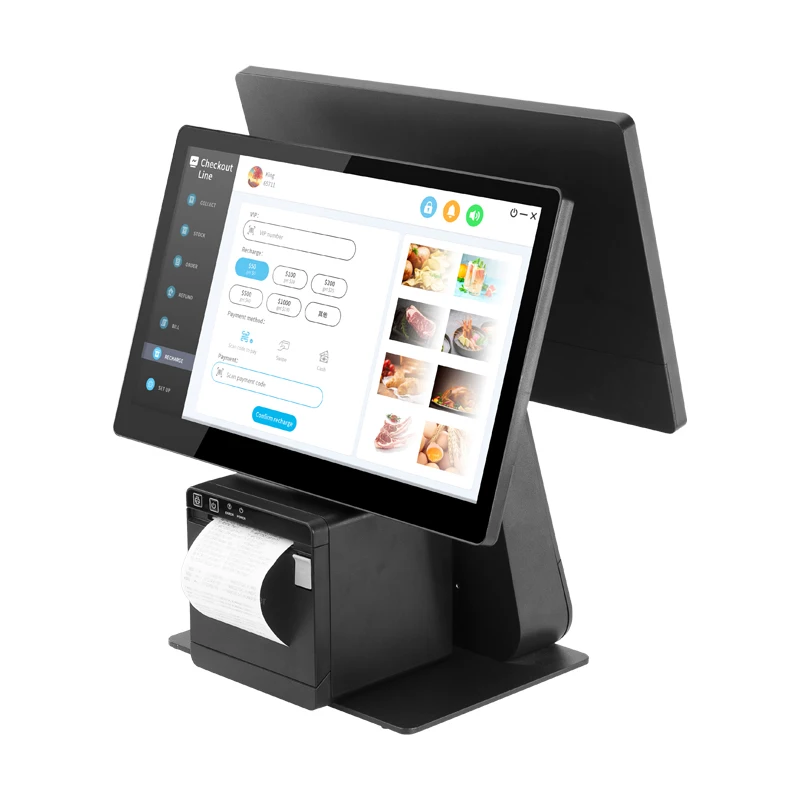 

Capacitive Touchscreen Compatible Thermal Printer Pos Billing Machine New Big Screen Pos Machine