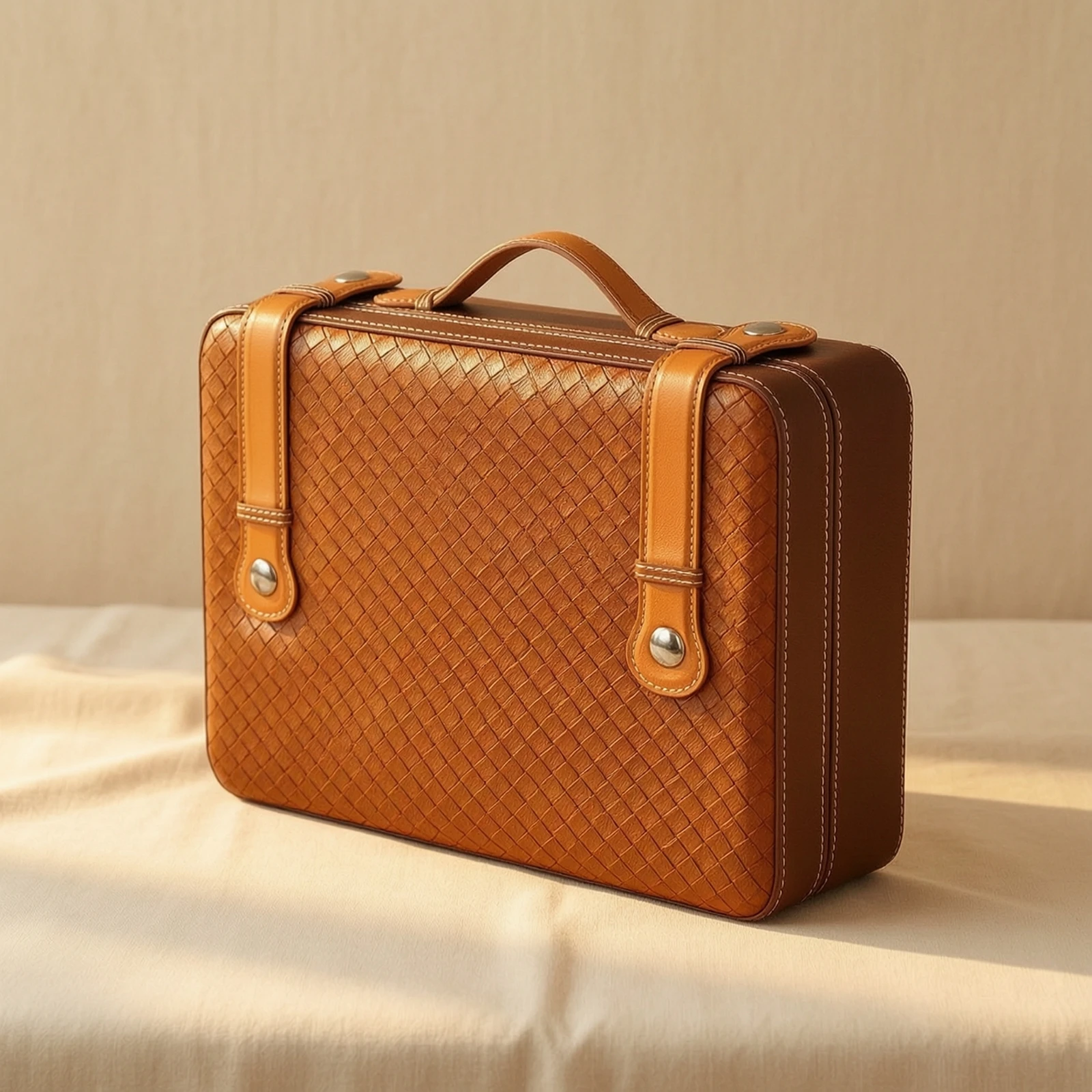 Tobacco Travel Case Wood-Lined Travel Humidor Tobacco Humidor Compact Box Sturdy for Aficionados, Golf Course, Office