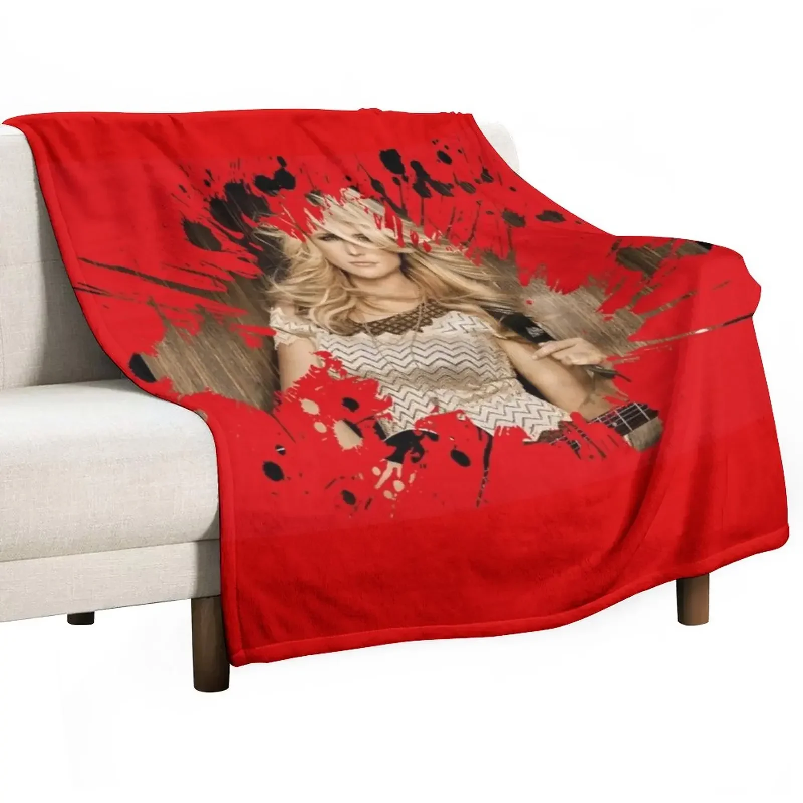 New Miranda LambertIn Behind Stage At Tour Date Throw Blanket Thin Picnic Decorative Beds Blankets