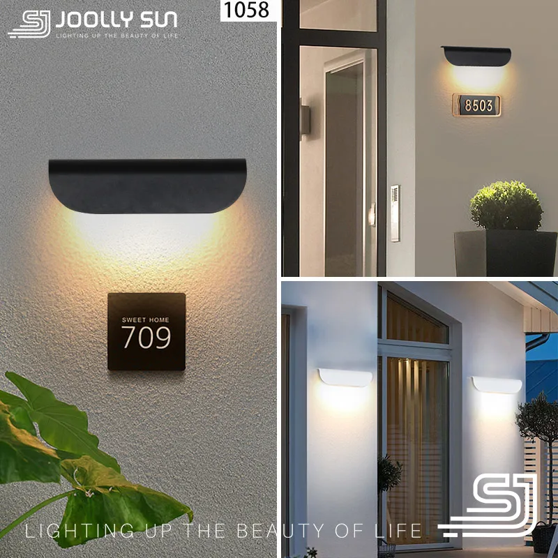 JoollySun Wall Light Outdoor Lamp Home Decor Lighting for Balcony Garden LED Waterproof Aluminium Modern Wall Mounted Sconces