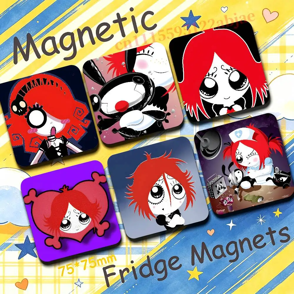 R-Ruby Gloom Gothic New PVC Fridge Magnet for Cartoon Refrigerator Decor For Child Magnetic Toy