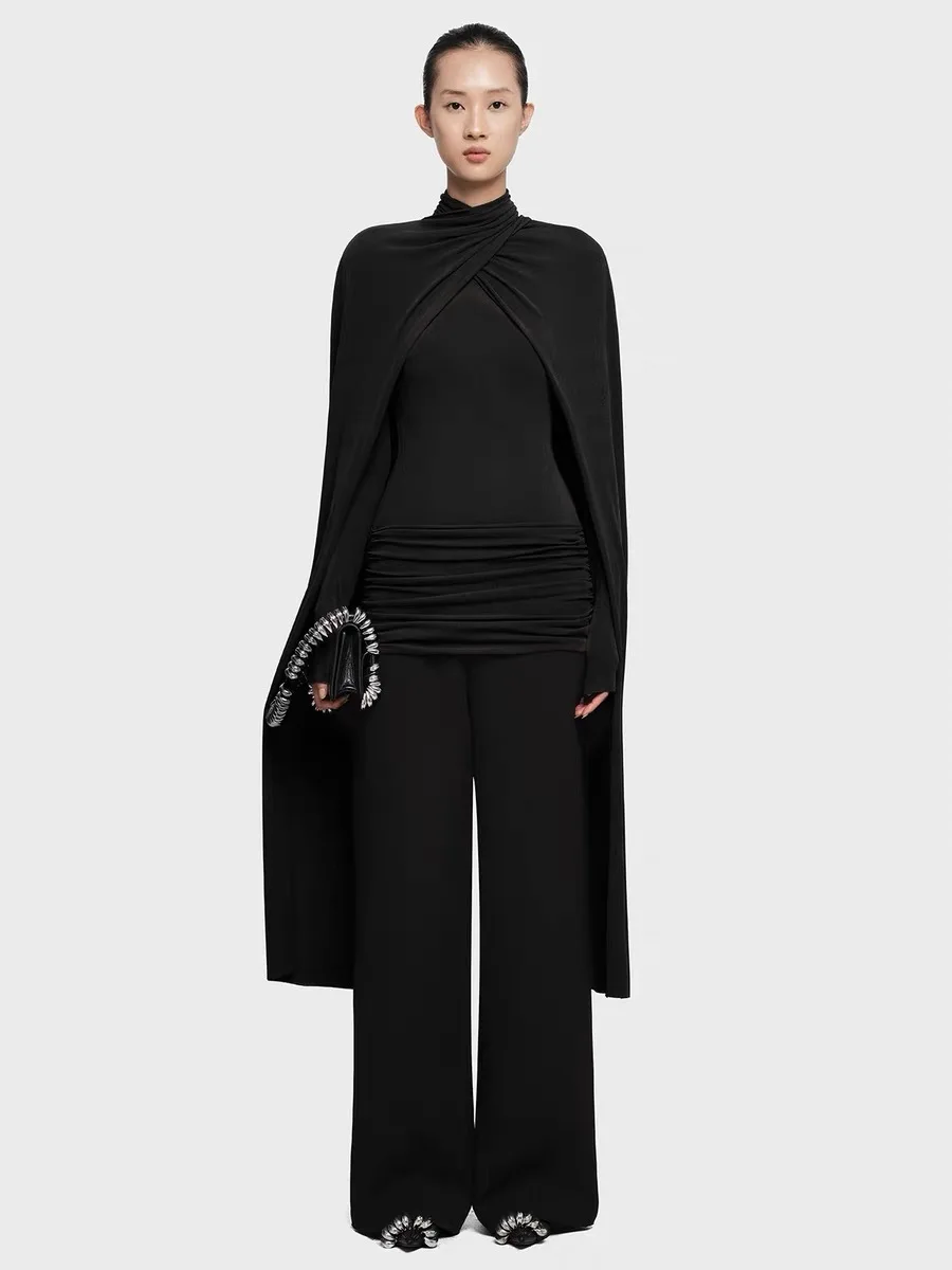 فساتين سهرة أنيقة بأكمام طويلة، فستان طويل مثير للمشاهير، فستان رائع عالي الجودة للحفلات الراقصة للنساء حسب الطلب #3