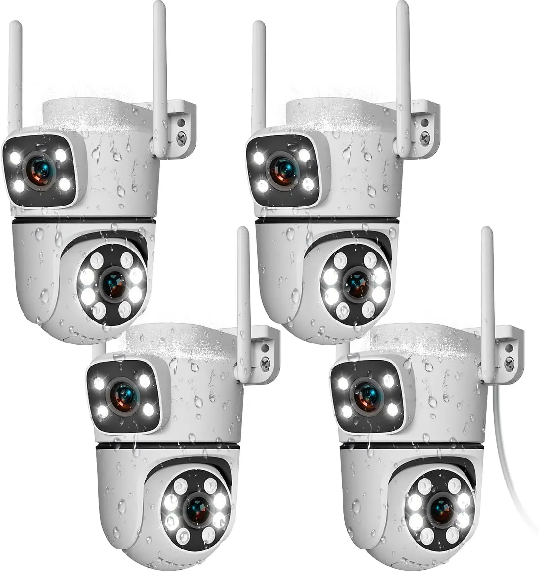 

Уличная беспроводная камера видеонаблюдения с двумя объективами, разрешением 2.7K 5MP, Wi-Fi, PT и двусторонней аудиосвязью