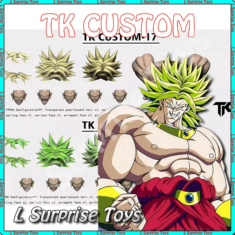

TK CUSTOM Broly Head Sculpt Dragon Ball Super Saiyan Broly Head Accessories Anime Action Figure Figurine Toys Gifts