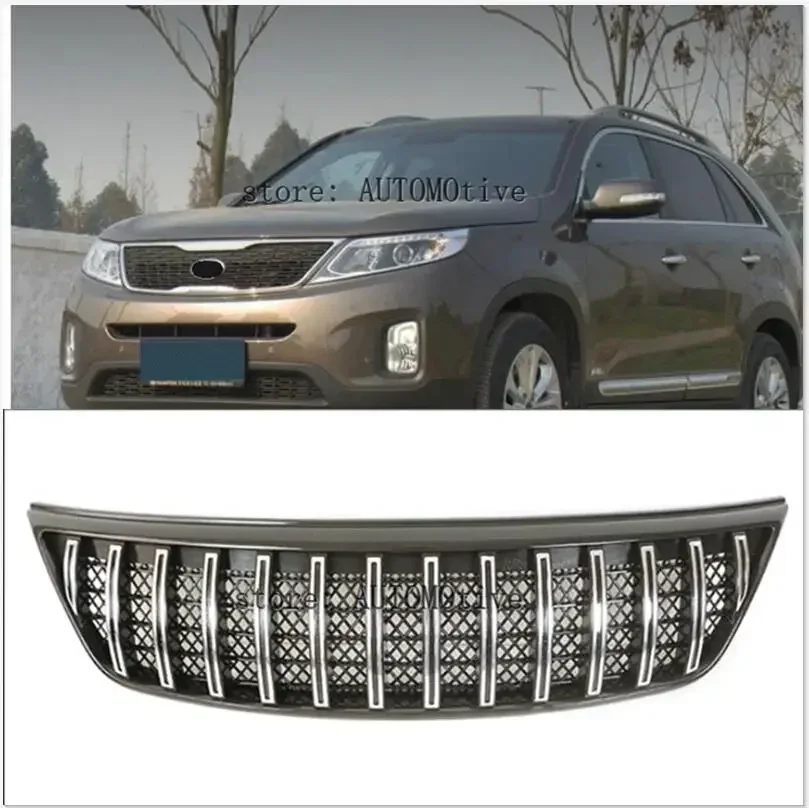 

2013 2014 2015 for KIA Sorento Front Bumper Sticker Trim Cover Front Bumper Chrome Grille Centre Panel Styling Upper Racing