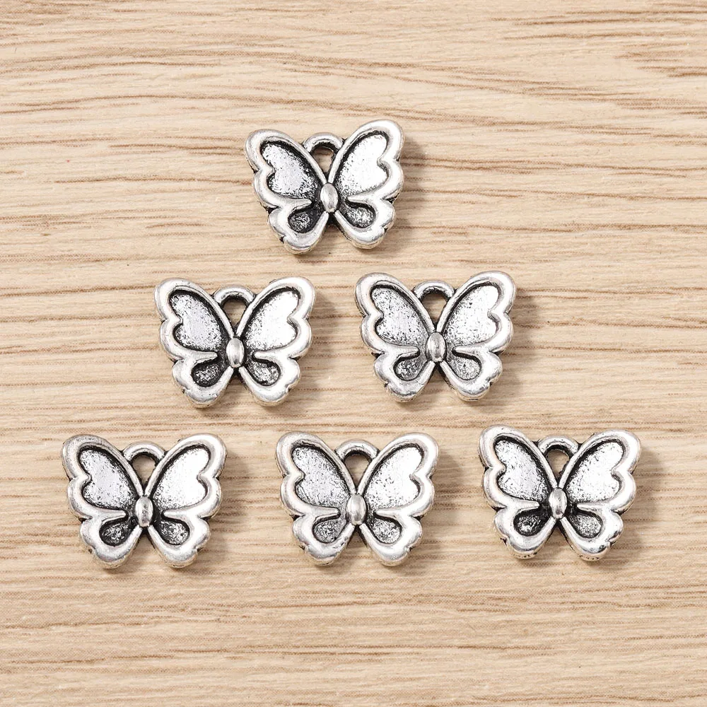 Tusember 30 Stück 10*13mm Metall-Tier-Schmetterlings-Anhänger aus Legierung für DIY-Halsketten, Ohrringe, handgefertigte Schmuckherstellung und Bastelarbeiten – Detail 5