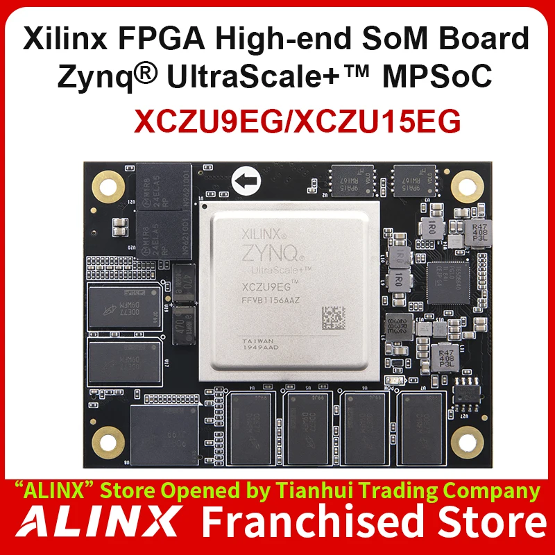 Alinx som acu9eg acu15eg: xilinx zynq ultrascale mpsoc xczu9eg 15egai計算産業用グレードモジュール