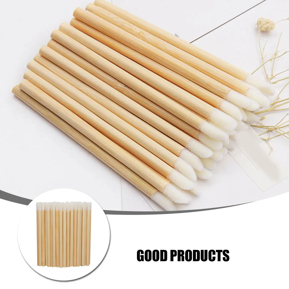 

100 Pcs Disposable Lip Brush Stick Lipstick Makeup Applicator Plastic Lightweight Beauty Salon Home Use Professional Beginner
