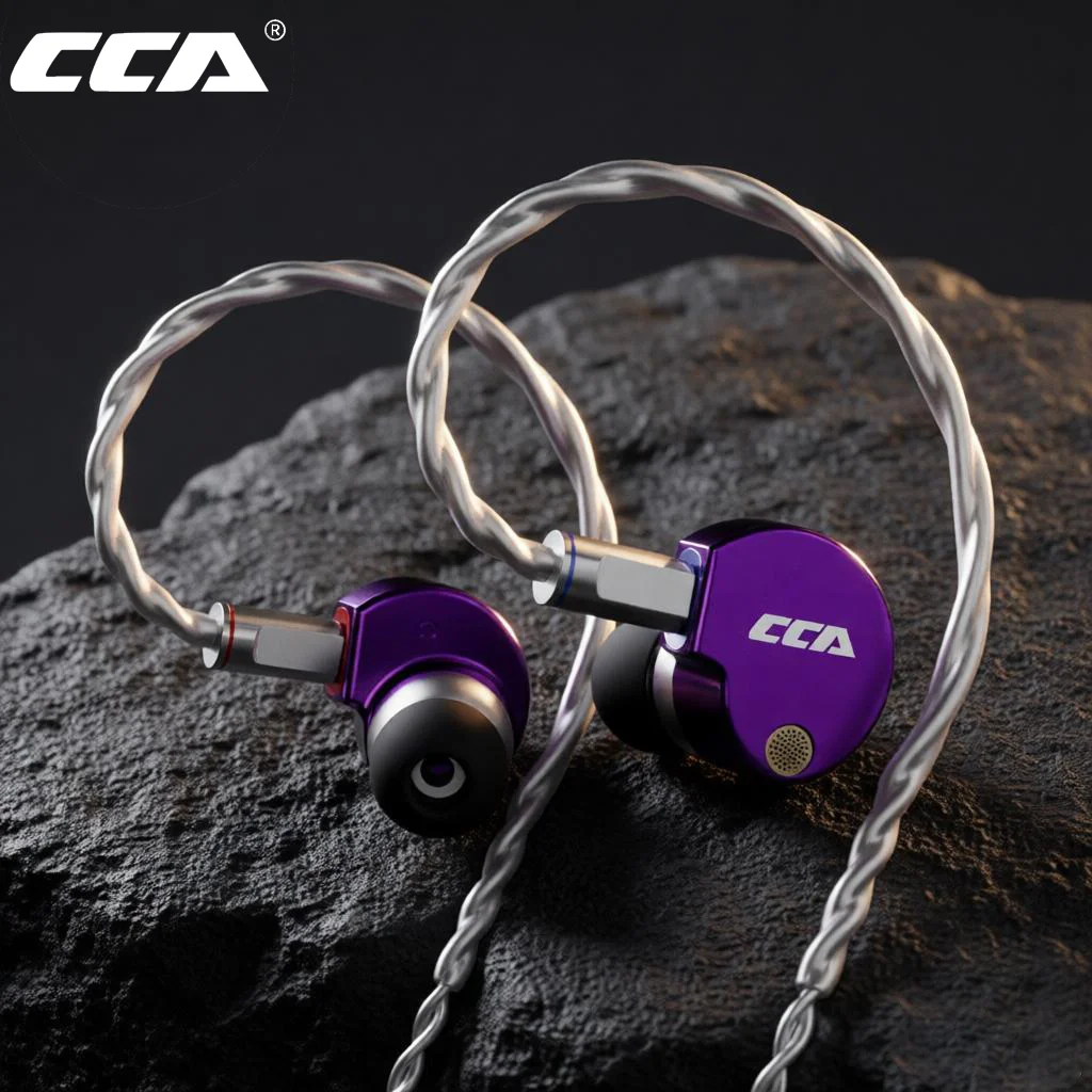 CCA Phoenix Earphones Dynamic Drive LCP Diaphragm Hifi Earphones Noise Cancelling Replaceable 2PIN Cable Gaming Wired Earphone