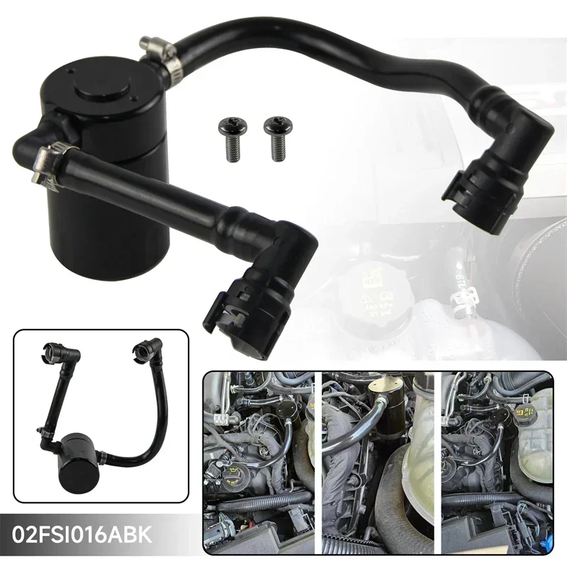 فاصل زيت 3.0 متوافق مع Ford Mustang GT Passenger Side 18-23 أسود