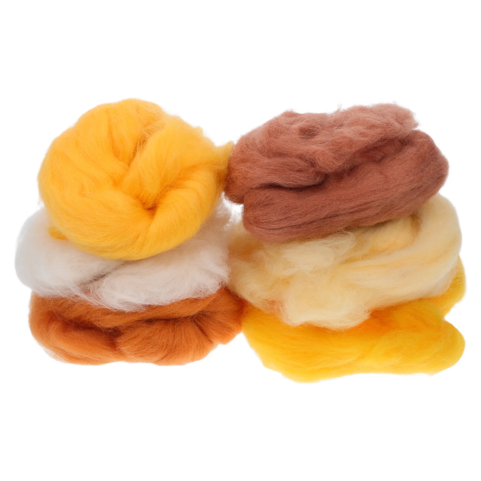 

6 Bags Wool Roving Needle Felting Material DIY Craft Projects Beginners Felt Wool Assorted Colors Needle Felting Supplies