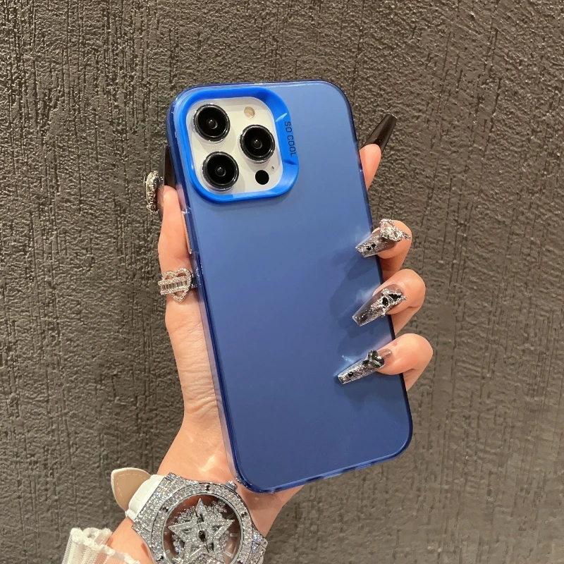 Luxury Laser Metallic Aurora Color Matte Phone Case Shockproof Bumber Cover For iPhone 16 15 Pro Max 16 15 14 Plus 13 12 11 Pro