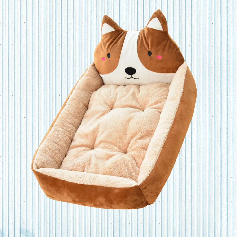 

Pet Bed 50Cm Cartoon Animal Shape Thickened Comfort Pad Puppy House Nest Fashion Cat Bed Dog Cat Cozy Durable Washable Inner Pad