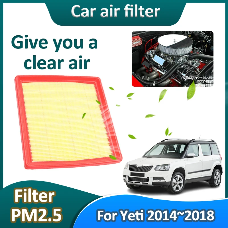 

For Skoda Yeti 2014~2018 5L Vehicle Auto Head Purification Cars Atmosphere Filter Element Fresh Cabin Purifier Car Accessories